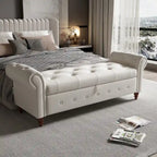 Tufted storage bench
