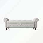 Tufted storage bench