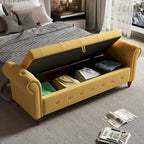 Tufted storage bench