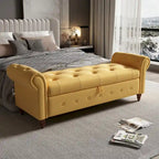 Tufted storage bench