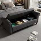 Tufted storage bench