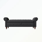 Tufted storage bench