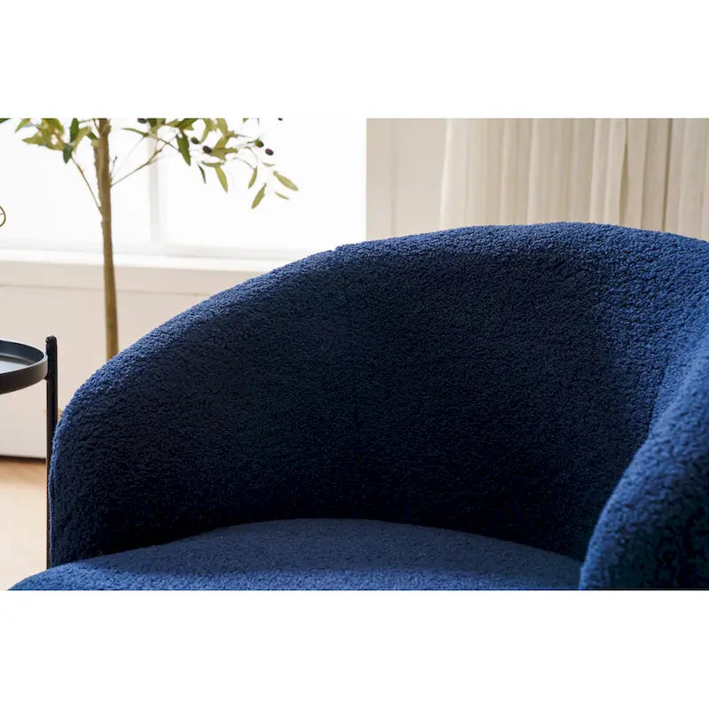 Teddy Fabric Swivel Accent Armchair Barrel Chair