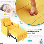 AECOJOY 3 in 1 Sleeper Sofa Chair w/ Pillow &Convertible Backrest