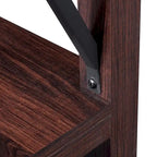 Ledel Rustic Farmhouse End Table Accent Side Table with Storage Shelf