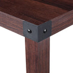 Ledel Rustic Farmhouse End Table Accent Side Table with Storage Shelf