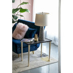 A&B Home Two Tone Nesting Side Tables - Set of 3 - Black/Gold