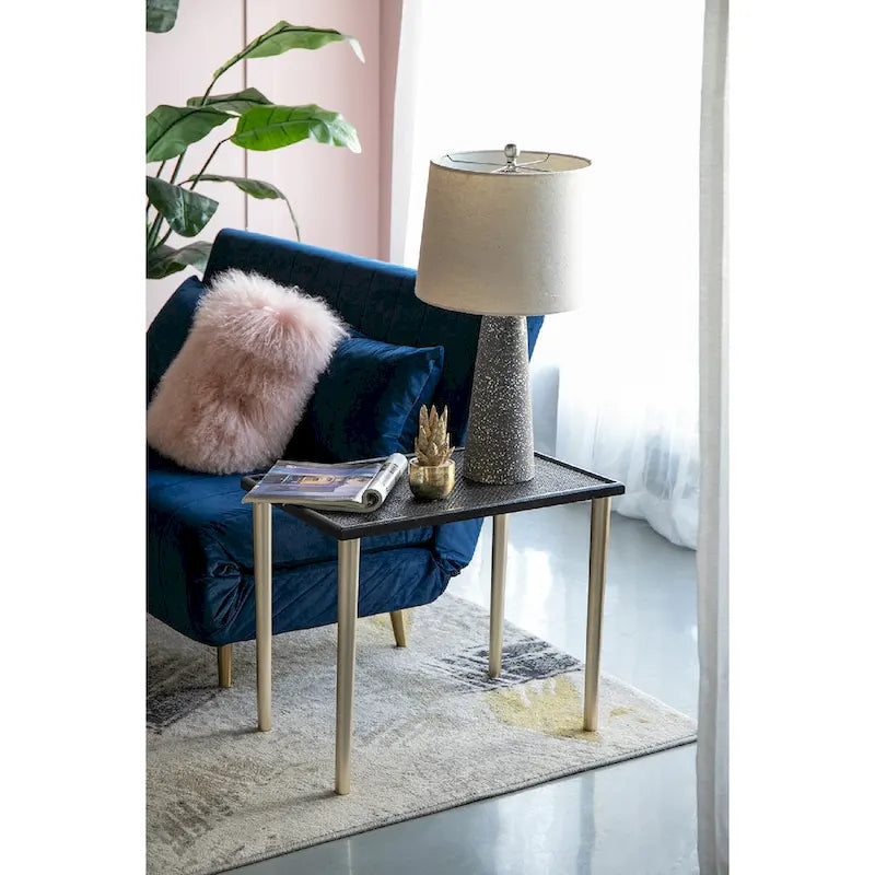 A&B Home Two Tone Nesting Side Tables - Set of 3 - Black/Gold