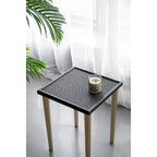 A&B Home Two Tone Nesting Side Tables - Set of 3 - Black/Gold