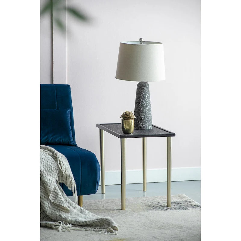 A&B Home Two Tone Nesting Side Tables - Set of 3 - Black/Gold