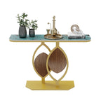 48 Modern Console Marble Table with Gold Base Entryway Living Room - 48x12x31