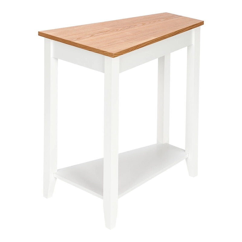 MDF 24  Wide 2-Tier Narrow Nightstand Sofa Table White