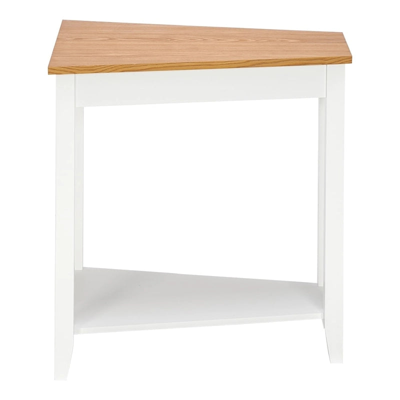 MDF 24  Wide 2-Tier Narrow Nightstand Sofa Table White