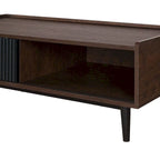 Manhattan Comfort Duane Modern Ribbed Coffee Table with Drawer and Shelf