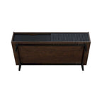 Manhattan Comfort Duane Modern Ribbed Coffee Table with Drawer and Shelf