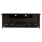 WYNDENHALL Halifax 72 inch Wide Solid Wood Transitional TV Stand - 72 w x 19 d x 26  h