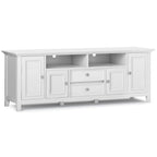 WYNDENHALL Halifax 72 inch Wide Solid Wood Transitional TV Stand - 72 w x 19 d x 26  h