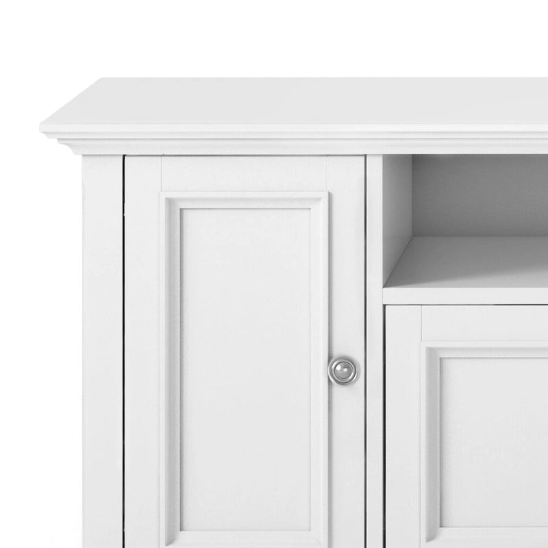 WYNDENHALL Halifax 72 inch Wide Solid Wood Transitional TV Stand - 72 w x 19 d x 26  h