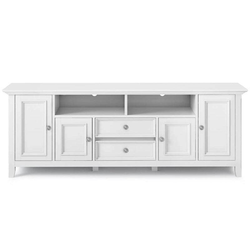 WYNDENHALL Halifax 72 inch Wide Solid Wood Transitional TV Stand - 72 w x 19 d x 26  h