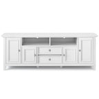 WYNDENHALL Halifax 72 inch Wide Solid Wood Transitional TV Stand - 72 w x 19 d x 26  h
