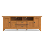 WYNDENHALL Halifax 72 inch Wide Solid Wood Transitional TV Stand - 72 w x 19 d x 26  h
