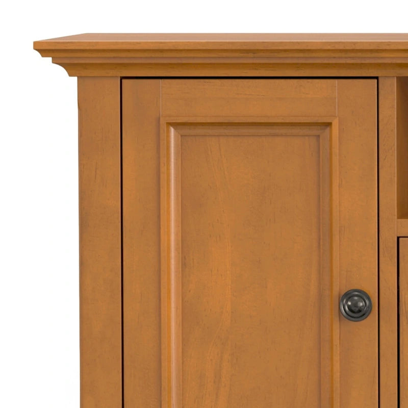 WYNDENHALL Halifax 72 inch Wide Solid Wood Transitional TV Stand - 72 w x 19 d x 26  h