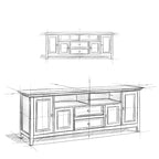 WYNDENHALL Halifax 72 inch Wide Solid Wood Transitional TV Stand - 72 w x 19 d x 26  h