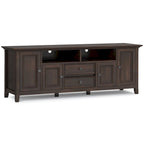 WYNDENHALL Halifax 72 inch Wide Solid Wood Transitional TV Stand - 72 w x 19 d x 26  h