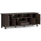 WYNDENHALL Halifax 72 inch Wide Solid Wood Transitional TV Stand - 72 w x 19 d x 26  h