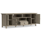 WYNDENHALL Halifax 72 inch Wide Solid Wood Transitional TV Stand - 72 w x 19 d x 26  h