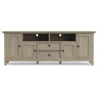WYNDENHALL Halifax 72 inch Wide Solid Wood Transitional TV Stand - 72 w x 19 d x 26  h