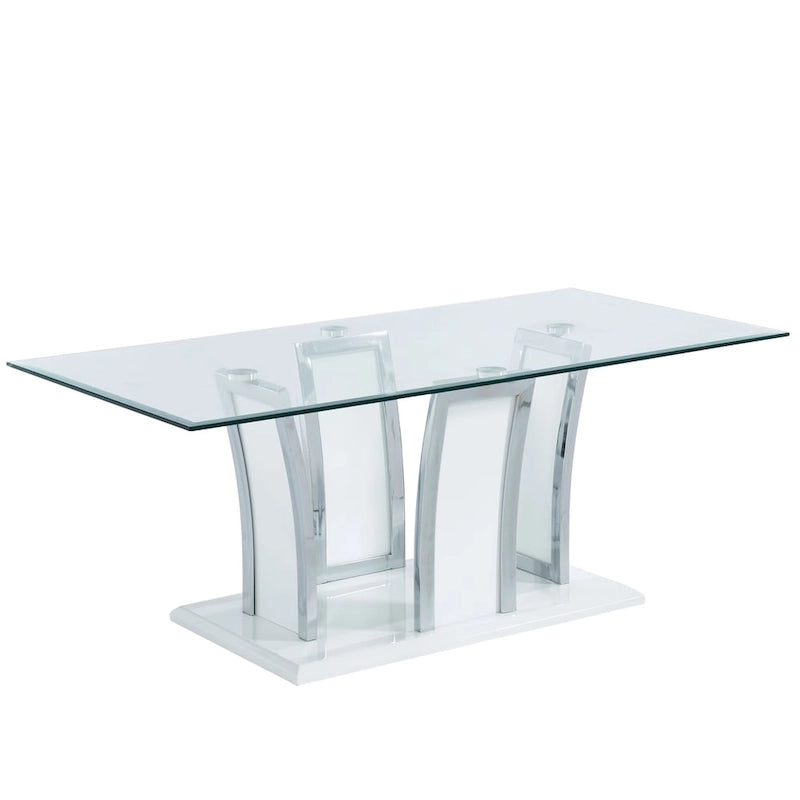 del Rio Modern Glass Top 2-Piece Accent Table Set by Furniture of America