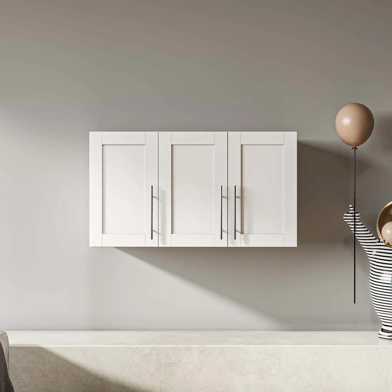 Stackable Wall Mounted Storage Cabinet,White