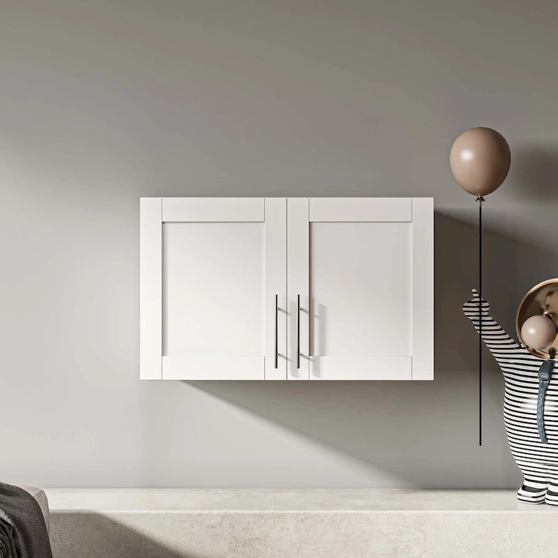 Stackable Wall Mounted Storage Cabinet,White