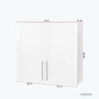 Stackable Wall Mounted Storage Cabinet,White