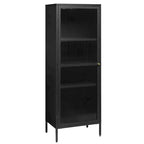 Rye Studio Brianne Modern Metal & Glass 63 Display Cabinet