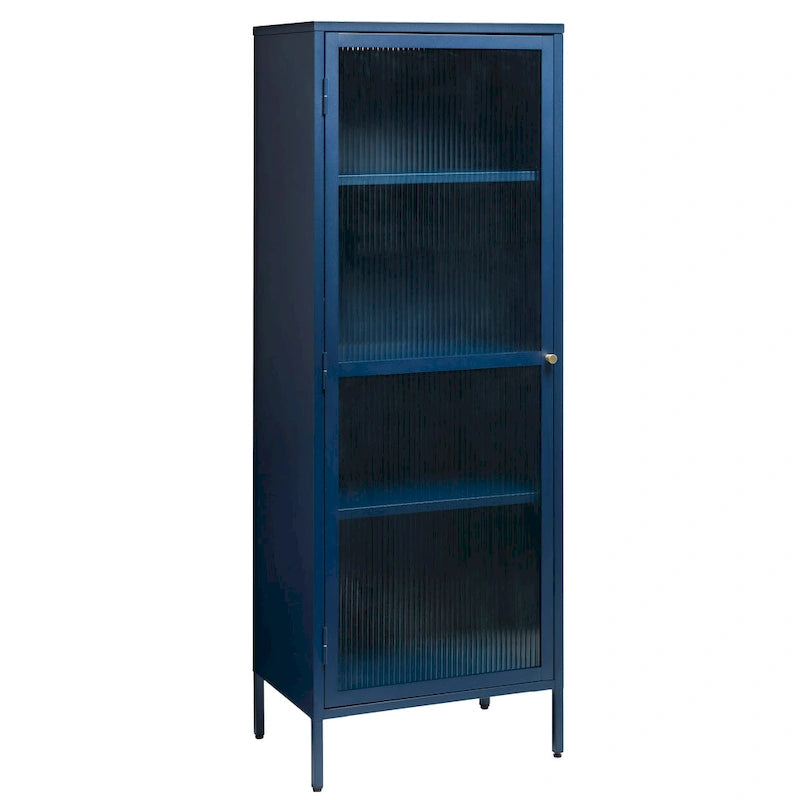 Rye Studio Brianne Modern Metal & Glass 63 Display Cabinet