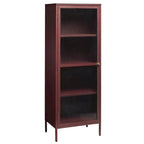 Rye Studio Brianne Modern Metal & Glass 63 Display Cabinet