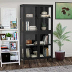 Four Glass Door Storage Cabinet with Adjustable Shelves