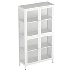 Four Glass Door Storage Cabinet with Adjustable Shelves