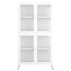 Four Glass Door Storage Cabinet with Adjustable Shelves