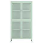Four Glass Door Storage Cabinet with Adjustable Shelves