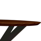 Ravenna 47  Modern Round Wood Dining Table With X-Cross Geometric Metal Base for Dining Room & Kitchen