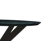 Ravenna 47  Modern Round Wood Dining Table With X-Cross Geometric Metal Base for Dining Room & Kitchen