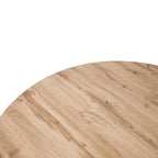 Ravenna 47  Modern Round Wood Dining Table With X-Cross Geometric Metal Base for Dining Room & Kitchen