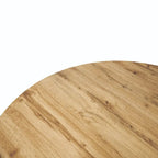 Ravenna 47  Modern Round Wood Dining Table With X-Cross Geometric Metal Base for Dining Room & Kitchen
