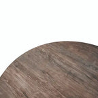Ravenna 47  Modern Round Wood Dining Table With X-Cross Geometric Metal Base for Dining Room & Kitchen