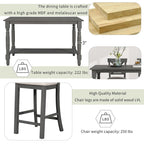 Nestfair 6-Piece Counter Height Dining Table Set with Chairs and Bench