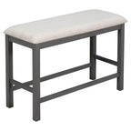 Nestfair 6-Piece Counter Height Dining Table Set with Chairs and Bench
