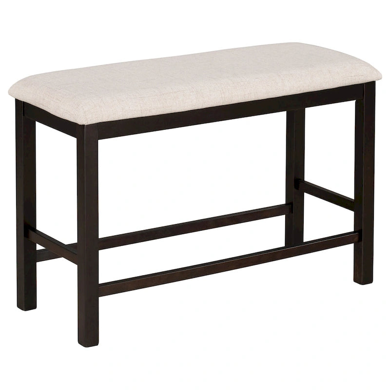 Nestfair 6-Piece Counter Height Dining Table Set with Chairs and Bench